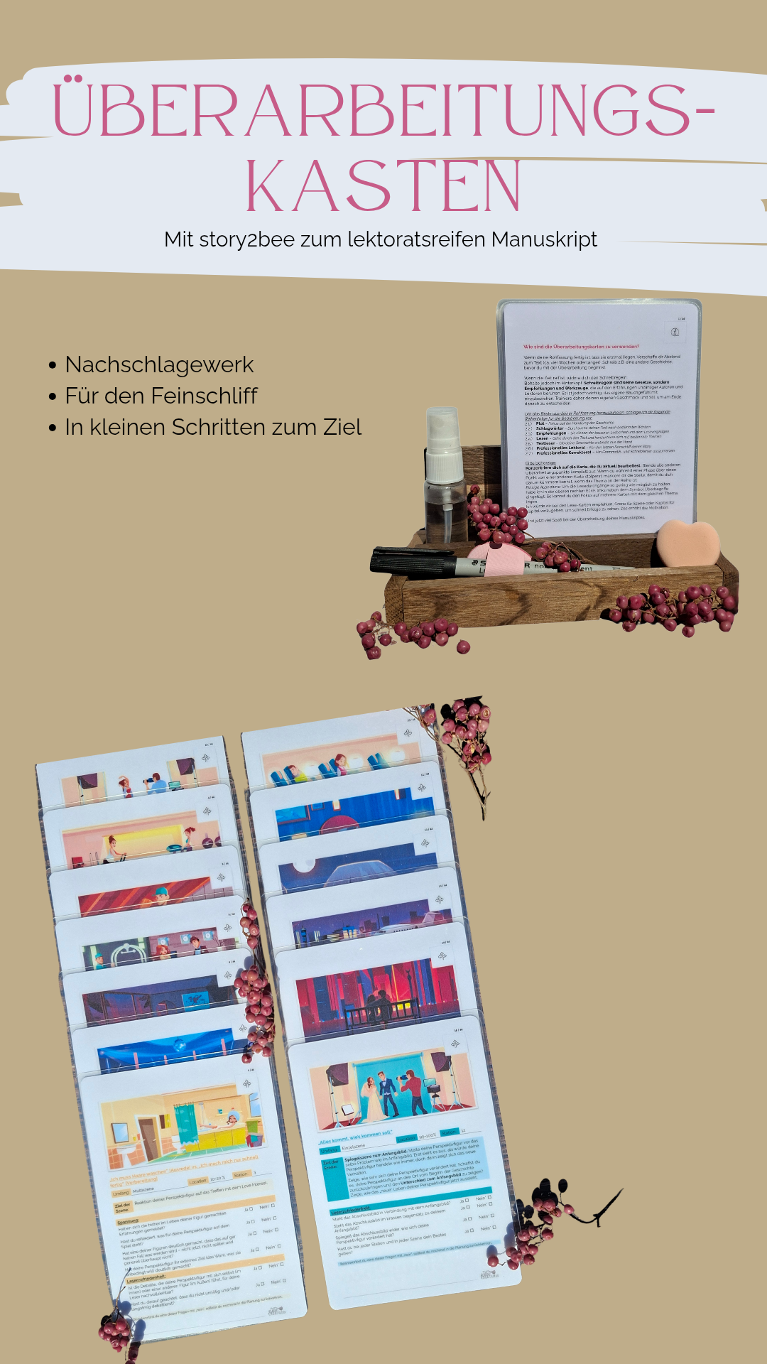 Starterset Geschichtenwerkzeuge - Special Edition: Liebesroman (Autor werden / Schriftsteller werden, Autorentool, Schreibwerkzeug, Schreibratgeber, Schreibhilfe, Buch schreiben mit Leichtigkeit, Storytelling lernen)