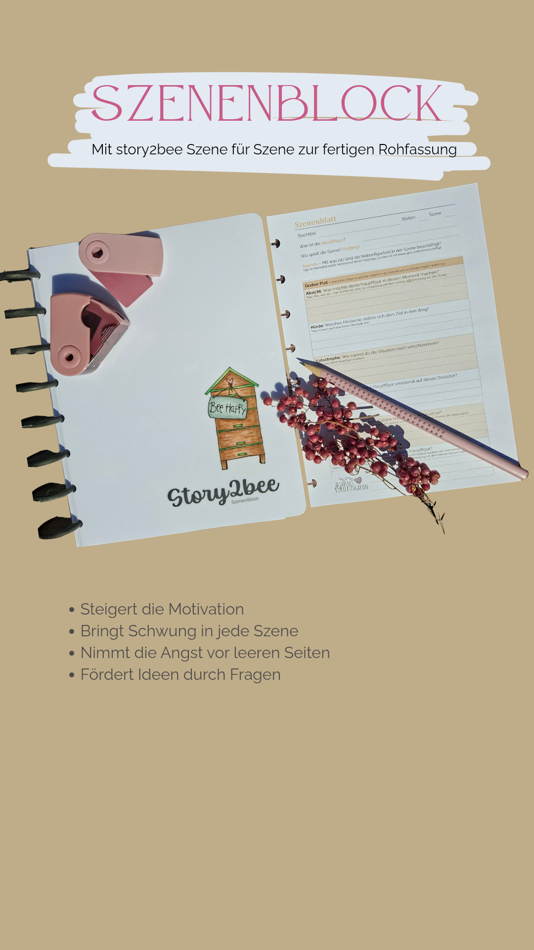 Starterset Geschichtenwerkzeuge (Autor werden / Schriftsteller werden, Autorentool, Schreibwerkzeug, Schreibratgeber, Schreibhilfe, Buch schreiben mit Leichtigkeit, Storytelling lernen)