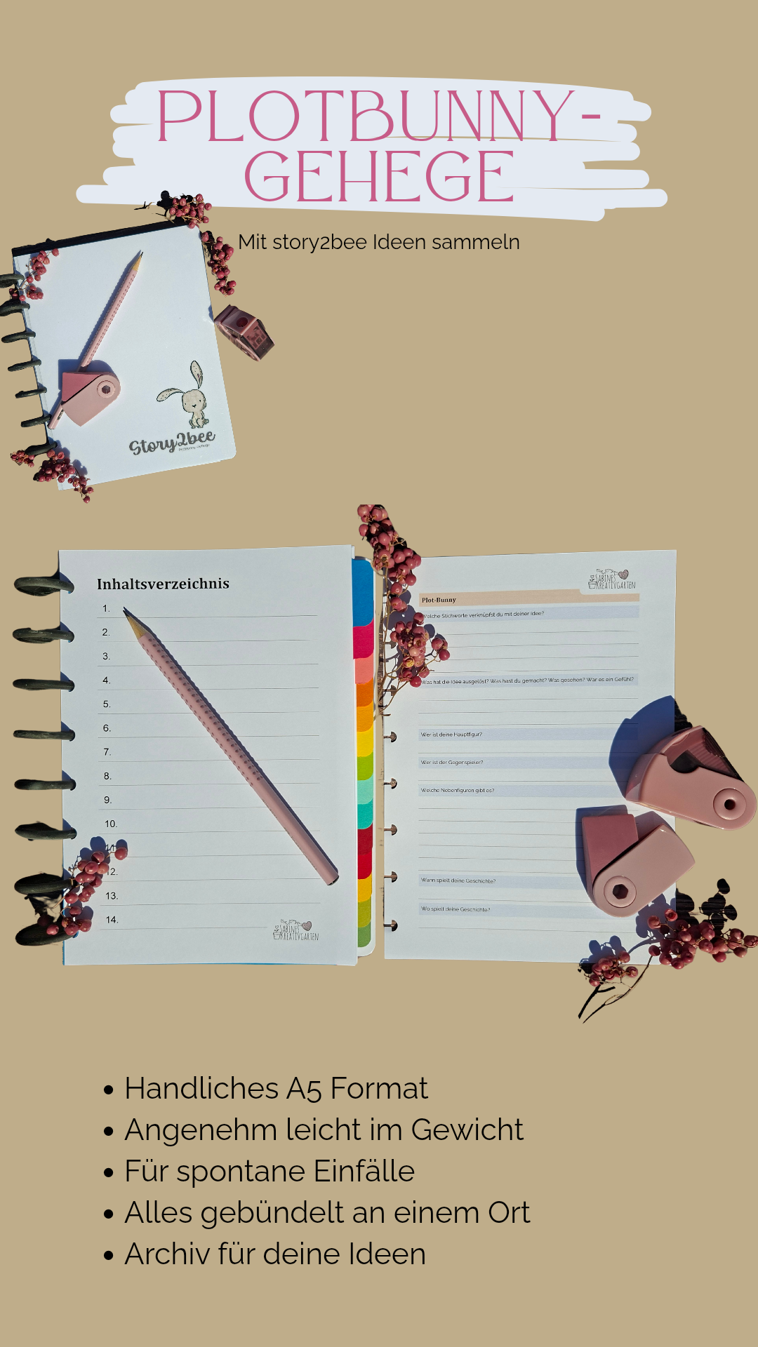 Starterset Geschichtenwerkzeuge (Autor werden / Schriftsteller werden, Autorentool, Schreibwerkzeug, Schreibratgeber, Schreibhilfe, Buch schreiben mit Leichtigkeit, Storytelling lernen)